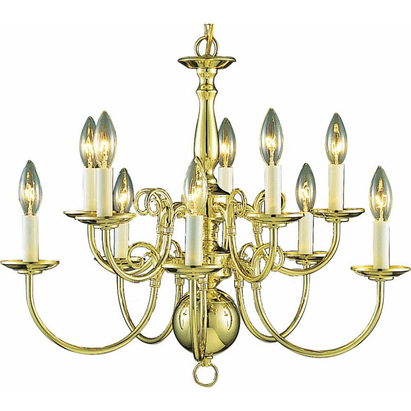Charlton Home® Onika 10Light Candle Style Tiered Chandelier & Reviews